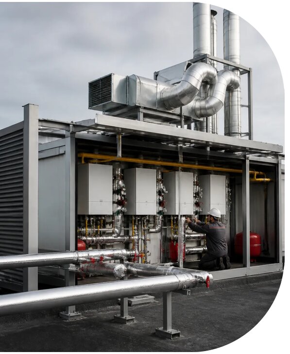 Монтаж и установка крышной котельной под ключ в Мурманске